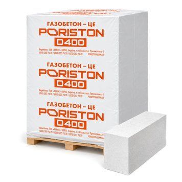 Газоблок Poriston (Порістон) 375x200x610 мм D400 Стіновий (1 м&sup3;) 000375_d400 фото
